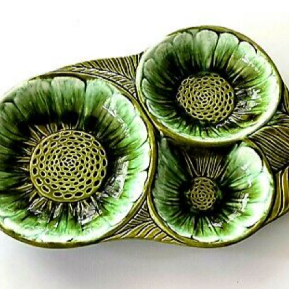 Antique Flower Serving Dish